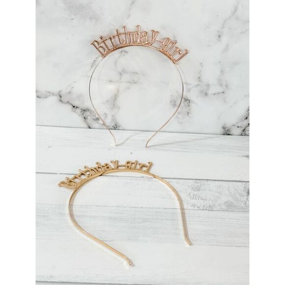 Gold "Birthday Girl" Headband Tiara - Picture 6 of 8